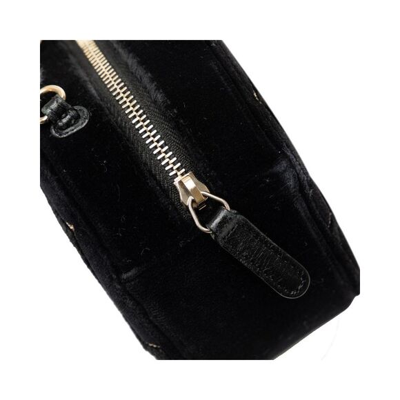 Pre Loved Chanel Round Velvet Bag Quilted Style Women Black Crossbody Bags - Picture 8 of 8